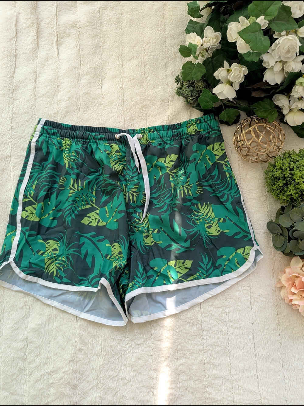 Lightweight Tropical Print Quick-Dry Women's Board Shorts